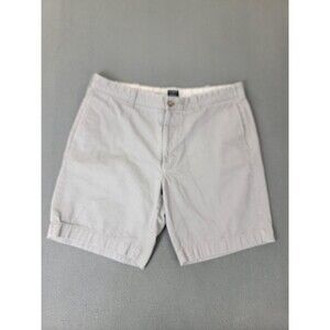 J.Crew Gramercy Shorts Mens 36W Gray Chino Cotton Twill Flat Front Casual H5018